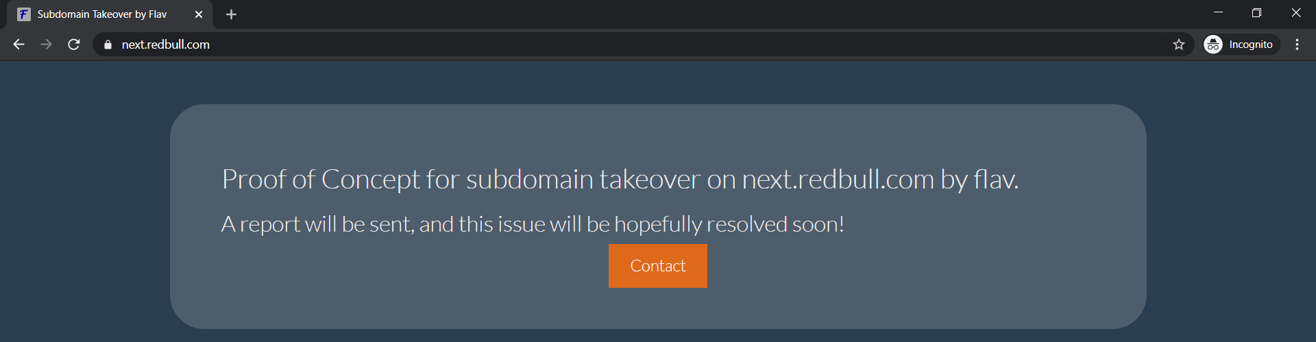 Subdomain takeover RedBull